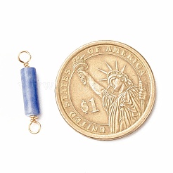 Подвески-коннекторы из окрашенного и нагретого натурального синего авантюрина&nbsp;PALLOY-JF01454-01