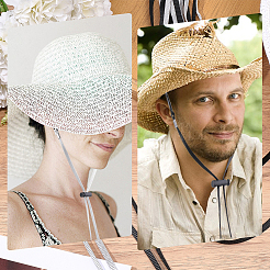 12 pièce de chapeau en polyester de 2 couleurs&nbsp;AJEW-CP0010-13