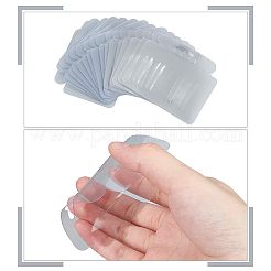 プラスチック製のヘアクリップディスプレイカード  ユーロスロットホールハングカード  長方形  透明  7x8.5cm&nbsp;CDIS-FG0001-03