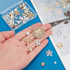 64шт. 16-х стильный латунный колпачок для бусины KK-PH0006-23