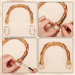 Manici per borse in plastica ad arco imitazione bambù&nbsp;FIND-WH0139-195
