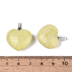Natürliche Zitrone Jade Anhänger&nbsp;G-N362-05P-14