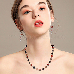 Bois pétrifié naturel brins de perles rondes&nbsp;G-AR0001-62