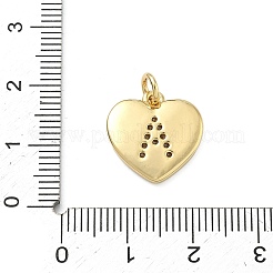 Messing micro pave klare zirkonia anhänger&nbsp;KK-D229-01G