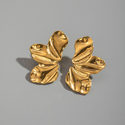 Серьги-гвоздики в форме крыльев бабочки из нержавеющей стали ZG8385-1