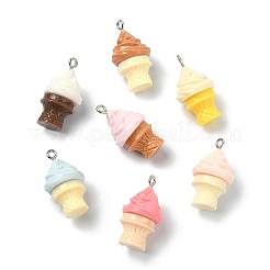 40pcs 8 couleurs pendentifs en résine opaque&nbsp;RESI-CJ0005-24