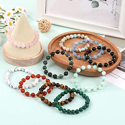 Pulseras naturales y sintéticas de piedras preciosas&nbsp;BJEW-SW001595
