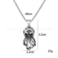 Мужские ожерелья из нержавеющей стали 667 с подвеской в виде черепа осьминога из сплава FS-WGDB212-01