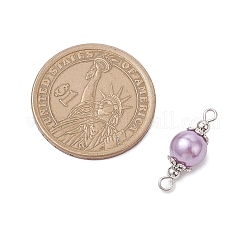 8 шт. 8-цветные акриловые круглые звенья с имитацией жемчуга PALLOY-JF04220-01