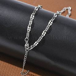 Colliers à maillons plaqués en acier inoxydable 304 de 2.5 mm&nbsp;NJEW-D328-03P-03