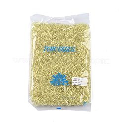 TOHOラウンドシードビーズ  日本製シードビーズ  （内側182)色光沢クリスタルソフトイエロー  8/0  3mm  穴：1mm  約10000個/ポンド&nbsp;SEED-TR08-0182