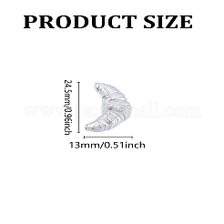 1 шт. брошь-булавка в виде круассана из сплава&nbsp;JEWB-LP0005-14P