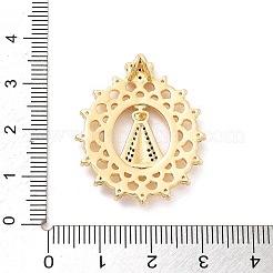 Покрытие стойки латунь микропаве прозрачные подвески из кубического циркония&nbsp;KK-C063-18G