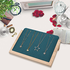 Деревянный органайзер для ожерелий с наклонной спинкой&nbsp;AJEW-WH20033-046C