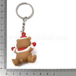 10 porte-clés pendentif en plastique PVC sur le thème de Noël&nbsp;KEYC-JKC00934