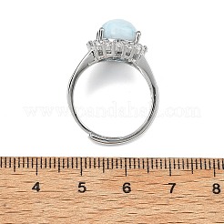 Anneaux ouverts de manchette en laiton à micro-pavé de zircone cubique&nbsp;RJEW-D351-03G-01