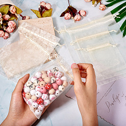 60 Stück 6 Stile Rechteck Organzabeutel Schmuck Aufbewahrungsbeutel Hochzeitsbevorzugung Party Mesh Kordelzug Geschenktüten&nbsp;OP-TA0001-09