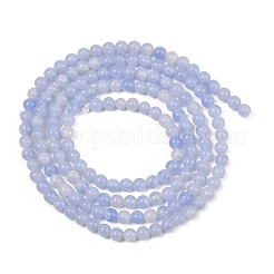 Hilos de cuentas de ágata sintéticas teñidas de color azul&nbsp;GG-CBA0389-A02-2mm