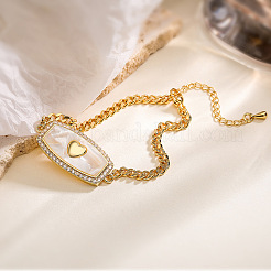 Латунь микро проложить кубического циркония браслеты ссылку&nbsp;PW-WG51589-01