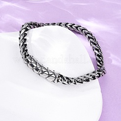 Браслеты из хирургической нержавеющей стали 316 пшеничные цепочки для мужчин и женщин BJEW-Q349-16P