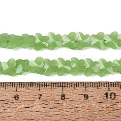 Fili di perline giada di vetro imitato&nbsp;GLAA-Q118-01A-A01