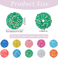 80шт 10 цвета акриловые бусины SACR-SC0001-39