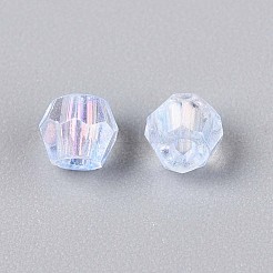 Perles de verre peintes par pulvérisation transparent&nbsp;X1-EGLA-N018-4mm-05