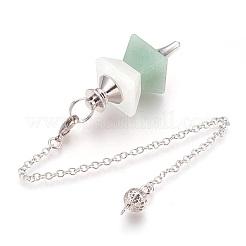 Биолокационные маятники из натурального зеленого авантюрина&nbsp;KK-F756-09G