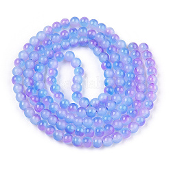 Perles rondes en verre imitation jade&nbsp;X1-DGLA-N003-10mm-01