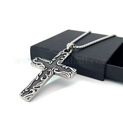 Крест из нержавеющей стали мужские винтажные хип-хоп подвески ожерелья HX7387