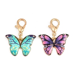 30 pièces 6 couleurs alliage émail pendentif décorations&nbsp;HJEW-YW00117