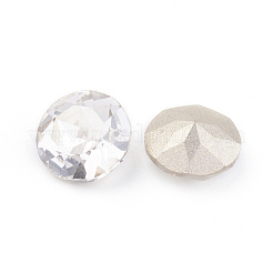 Cabochons de strass pointu dos et dos plaqué en verre&nbsp;RGLA-J012-8mm-001SS