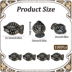 100 шт. Непрозрачные акриловые бусины&nbsp;OACR-SC0001-27