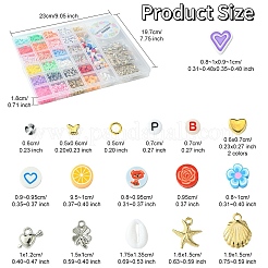 Наборы для изготовления браслетов из полимерной глины и акриловых бусин своими руками DIY-YW0009-58