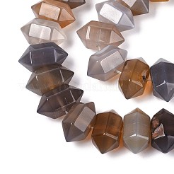 Серые натуральные бусины из агата  G-T142-56