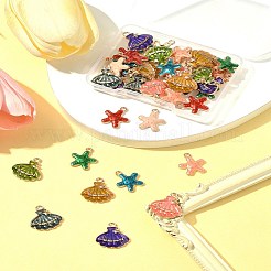 32шт 8 стиля подвески из сплава с эмалью&nbsp;ENAM-FS0002-66