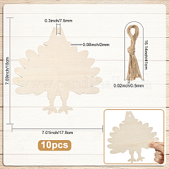 Тема дня благодарения незаконченные деревянные подвесные украшения&nbsp;HJEW-WH20003-47A
