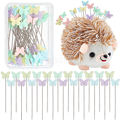 GORGECRAFT 50PCS Iron Head Pins and Hedgehog Shape Pin Cushion Pincushions Sewing Kit Accessories Supplies Needle Cushions Holder for Sewing DIY Projects Dressmaker Jewelry Decoration