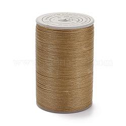 Ficelle ronde en fil de polyester ciré, cordon micro macramé, cordon torsadé, pour la couture de cuir, Pérou, 0.3~0.4mm, environ 174.98 yards (160 m)/rouleau