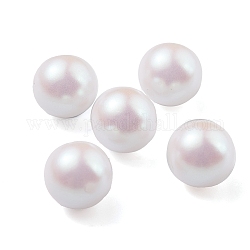 Perles en plastique pompons, perle d'imitation, foré central, ronde, vieille dentelle, 9.5~10mm, Trou: 1.2mm