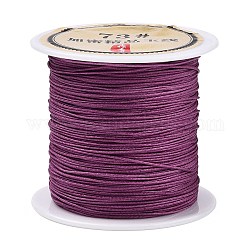 Cordon de noeud chinois en nylon de 40 mètre, cordon de bijoux en nylon pour la fabrication de bijoux, support violet rouge, 0.6mm