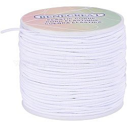 BENECREAT 2mm 55 Yard Elastic Cord, Jewelry Making Beading Cord, Stretch Thread Wire Fabric Crafting String Rope Bungee Cord for DIY Crafts Bracelets Necklaces, White