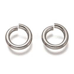 304 Edelstahl Ringe springen, offene Ringe springen, runden Ring, Edelstahl Farbe, 11x2 mm, Innendurchmesser: 7 mm