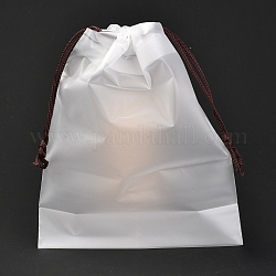 Bolsas de plástico con cordón esmerilado, Rectángulo, ningún patrón, 20x16x0.02~0.2 cm