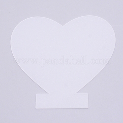Tablero de luz de acrílico, corazón, Claro, 14.3x15x0.2 cm