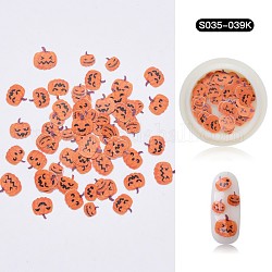 Хэллоуин наклейки для ногтей, кабошоны для нейл-арта, разнообразные, для ногтей ногти на ногах украшение кончиков ногтей, темно-оранжевый, 4~12x3~10x0.1 мм, Около 50 шт / коробка