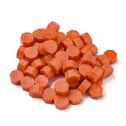 Particules de cire à cacheter, pour cachet de cachet rétro, octogone, rouge-orange, 8.5x4.5mm, environ 1500 pcs/500 g