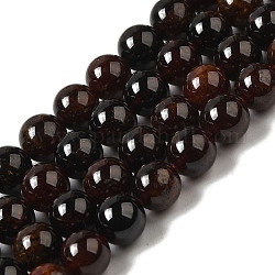 Natürlicher Granat Perlen Stränge, Runde, 8 mm, Bohrung: 0.8 mm, ca. 46 Stk. / Strang, 15.16'' (38.5 cm)