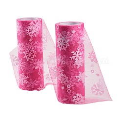 Schneeflocken-Deko-Netzbänder, Tüllstoff, Tüllrollen-Spulengewebe für Rockherstellung, neon rosa , 6 Zoll (15 cm), etwa 10 yards / Rolle (9.144 m / Rolle)