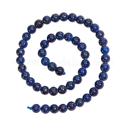 Nbeads 5 Strands Natural Lapis Lazuli Beads Strands, Dyed, Round, 4mm, Hole: 0.5~0.8mm, about 44pcs/strand, 7.6 inch